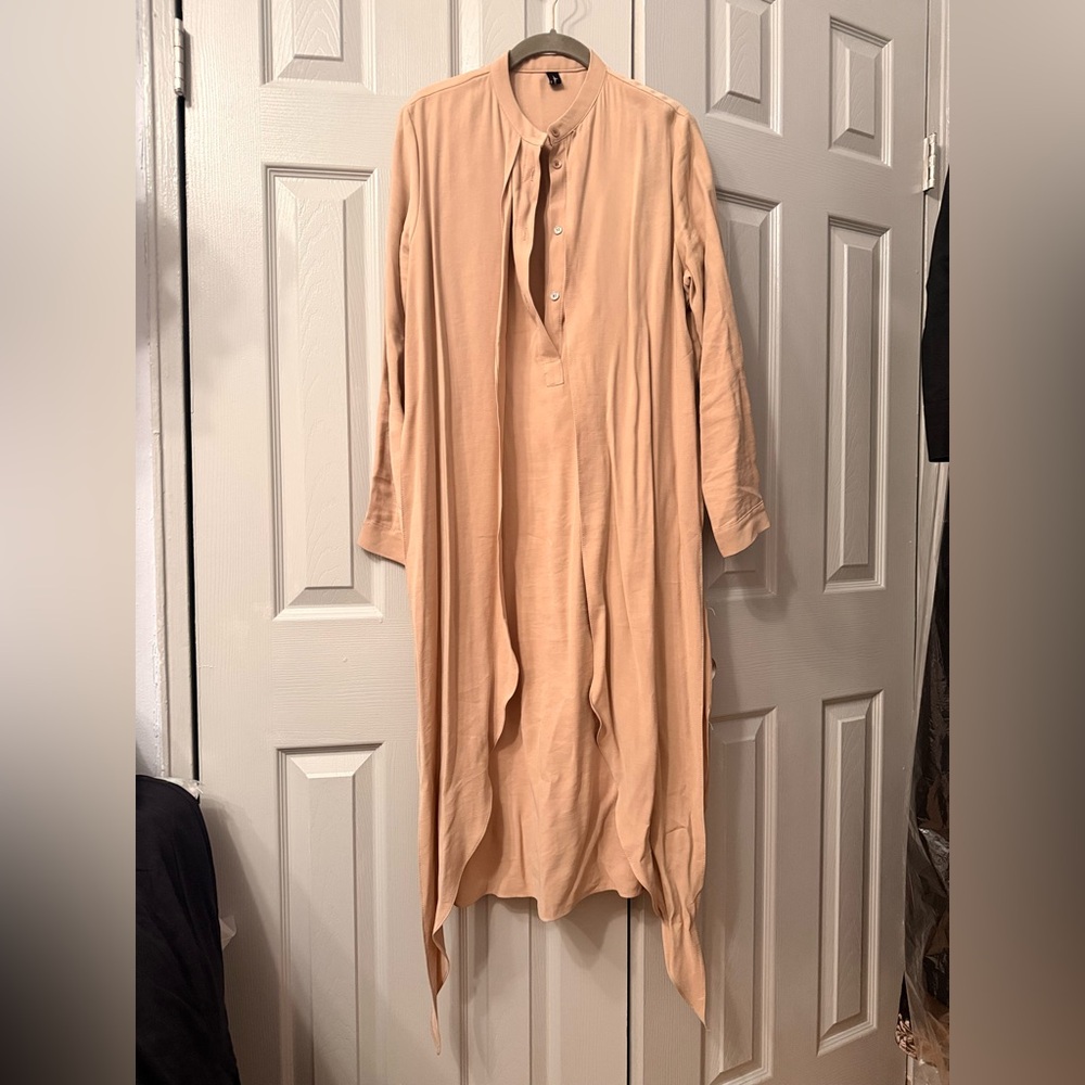 Beige shirt dress